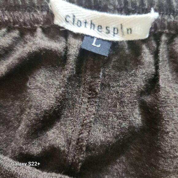 Clothespin brown knit straight long skirt - Picture 5 of 6